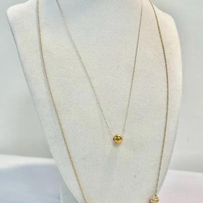 14K Gold Chain Link Necklaces (3.22g)