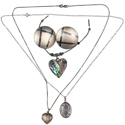 Vintage Sterling Silver & Abalone Jewelry Collection 