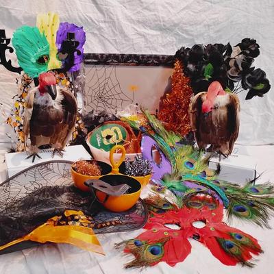 Gothic Masquerade & Halloween Decor - Masks, Vultures, & More