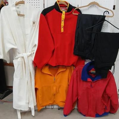 Men's Sweaters-Pants- Jackets- Pocket Squares/ Handkerchiefs Sz M/L