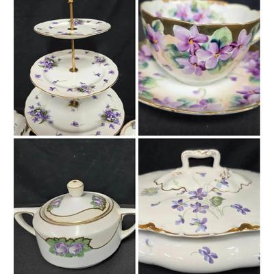 Violets & Roses Antique China 