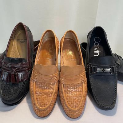 (3) Loafers - Calvin Klein Magnus, Bally Taly Woven Leather And Dockers Sinclair Kiltie Tassel 