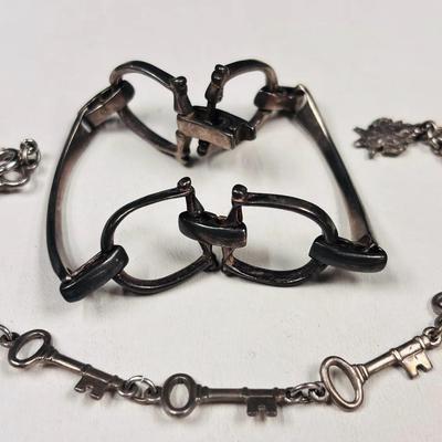 Vintage Sterling Silver Charm Bracelets
