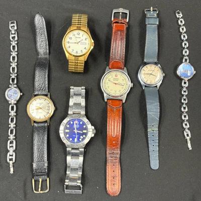 Vintage & Modern Watches – Bulova, Wenger, Fossil & More (Untested)