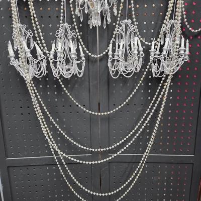 Silvery Chandeliers for Christmas 