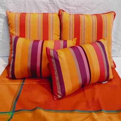 Le Jacquard Français & Sunbrella Outdoor Pillow Set - 4pc Vibrant Striped