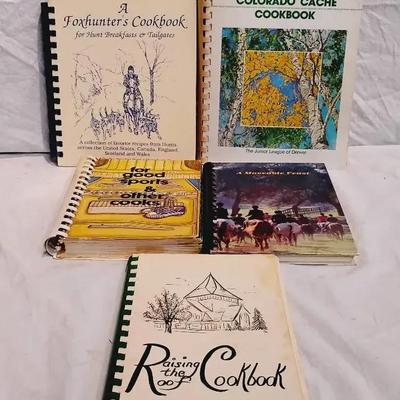 Vintage Colorado & Regional Community Cookbook Lot - 5 Spiral Bound Books