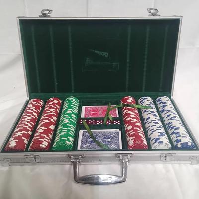 Aluminum Poker Set in Hard Case – Chips, Playing Cards & Dice
