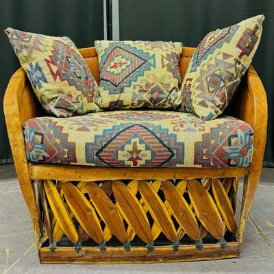 Southwestern Mexican Equipale Loveseat
