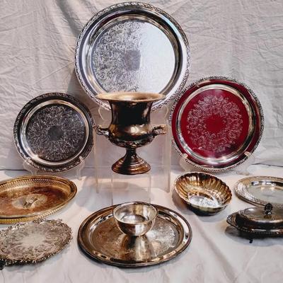 Vintage Silver Plate Service & Decor - Trays, Bowls, Ice Bucket & More