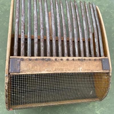 A. D. Makepeace Co. Antique Wooden Cranberry Scoop/Rake