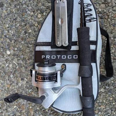 Protocol-branded Fishing Rod and Reel Combo