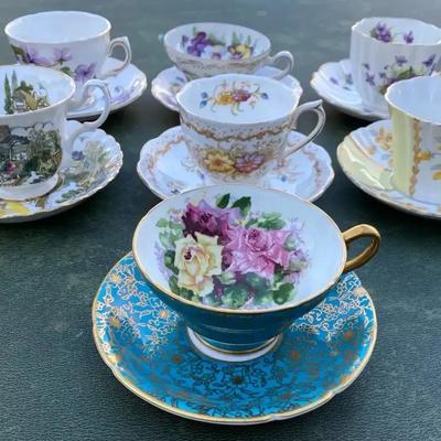 Collection of Porcelain Tea Cups 