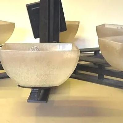 9 Light Ferguson 33” Modern Aged Bronze Pendant Light