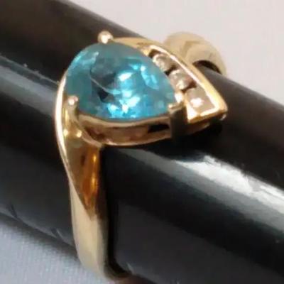 Topaz and Diamond Ring