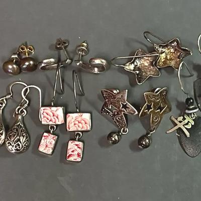 Sterling and Other Earrings 