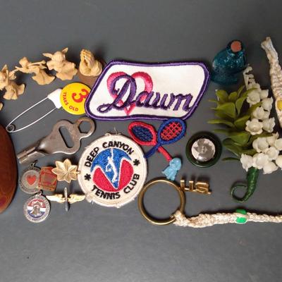 Lily of the Valley, Fish Bottle, Patches, Leather Bracelet "Dawn"