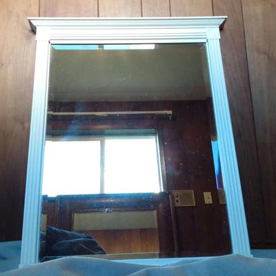White Framed Mirror 