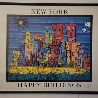 Poster Print Happy Buildings By Stephan Shrem 