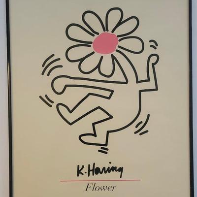 Print By Keith Haring Titled "Dancing Flower" 