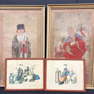 Asian Art on Silk + (WH6) 