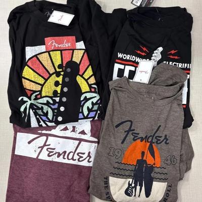 (4) XXL Fender Guitar T Shirts - New w/ Tags!