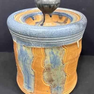 Signed Artisan Pottery Canister (WH6) 