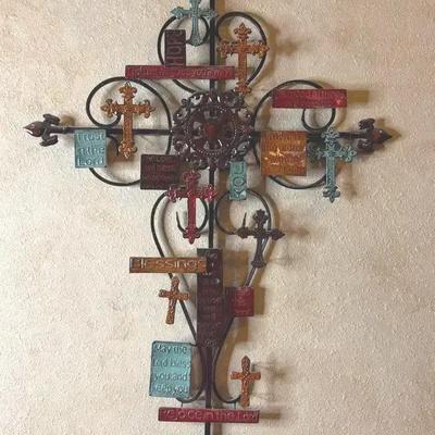 Metal Cross Wall Decor