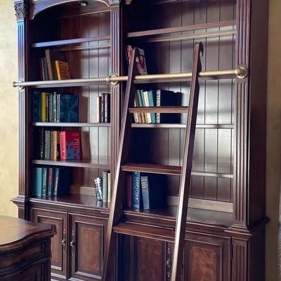 Adagio Double Bookcase with Ladder