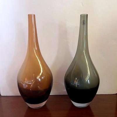 Ikea Sommerso Bud Vase Blue Amber (2)