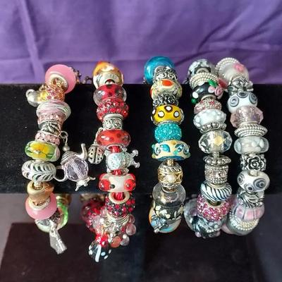 Murano? Glass Bead Bracelet, Charm Bracelet Ladybug Teatime, Beaded Bracelets 925 (3)
