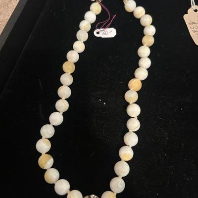 Sale Photo Thumbnail #254: Beaded stone necklace. $30. 