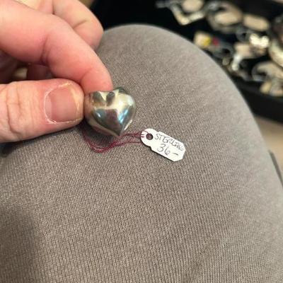 Sale Photo Thumbnail #223: Sterling silver heart ring. $36. 