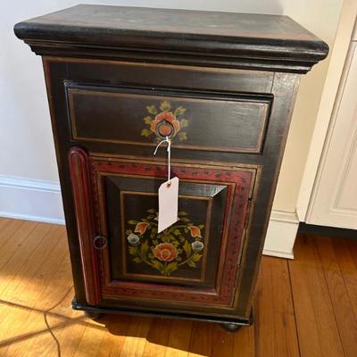 Sale Photo Thumbnail #513: Hand painted storage cabinet. $110. 