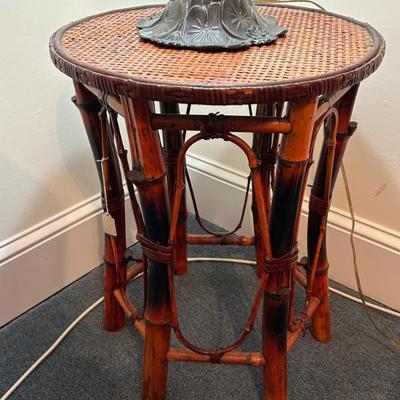 Sale Photo Thumbnail #440: Vintage bamboo side table or plant stand. $75 each. 2 available. 
