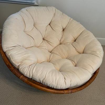 Sale Photo Thumbnail #480: Vintage bamboo papasan chair. $140. 