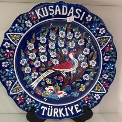 Sale Photo Thumbnail #395: Large handmade and painted plate. Made in Turkey. $25. 