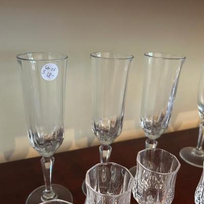 Sale Photo Thumbnail #283: Set of 3 crystal champagne flutes. $18