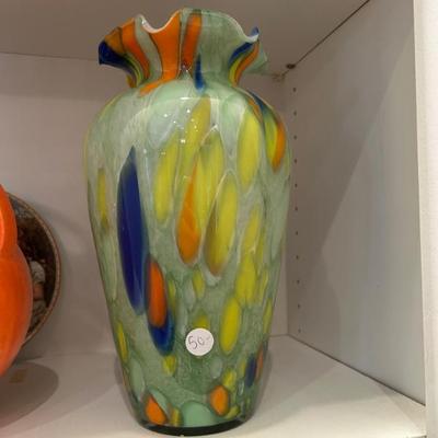 Sale Photo Thumbnail #412: Hand blown glass vase $50