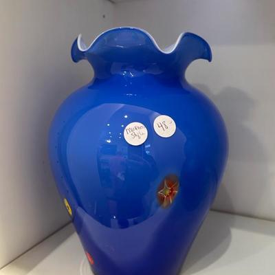 Sale Photo Thumbnail #415: Hand blown glass vase. Possibly Murano. $48. 