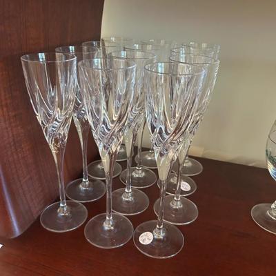 Sale Photo Thumbnail #277: Vintage heavy crystal champagne flutes. 12 available. Sold in sets of 6. $36 each. 