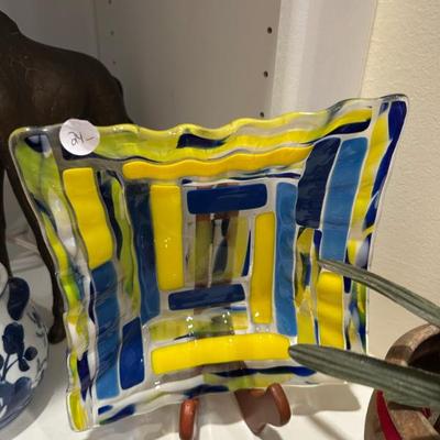 Sale Photo Thumbnail #401: Blown glass plate. $24. 