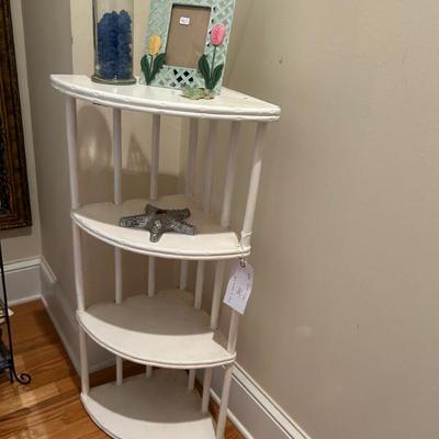 Sale Photo Thumbnail #294: Vintage painted corner shelf. $25. 