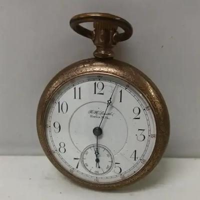 R. H. Smith Pocket Watch – Hinton, West Virginia Maker w/ Train-Etched Case