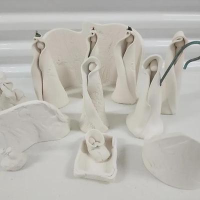 Porcelain Holy Family Nativity by Sue Burkhart Chisholm "Burk'Art"