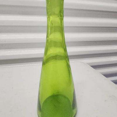 Blenko(?) Green Glass Bottle