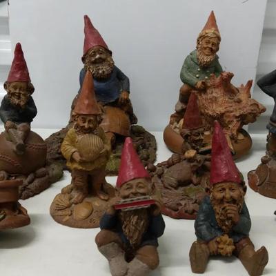 Set of 12 Garden Gnome Figurines