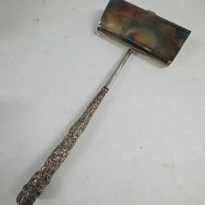 Silver Plate Crumb Roller with Ornate Handle