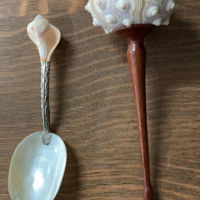 Sputnik Sea Urchin Ornament and Mother-of-Pearl Caviar Spoon