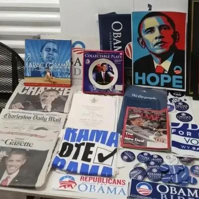 Huge Lot of Obama Memorabilia 